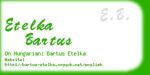 etelka bartus business card